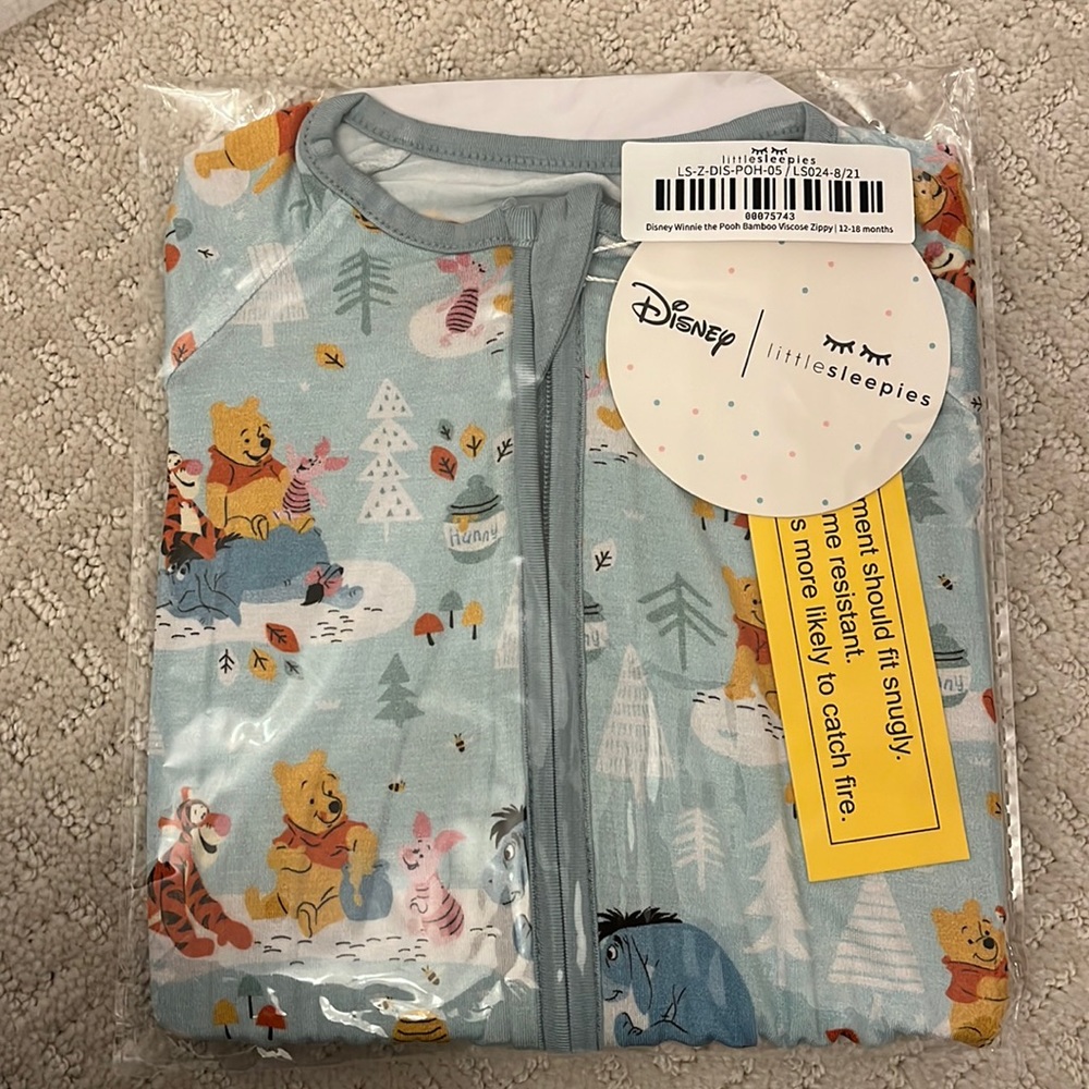 Little Sleepies Pooh Zippy 12-18 months